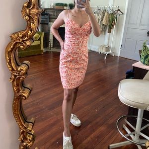 90s Vintage Summer Bodycon Floral Mini Dress